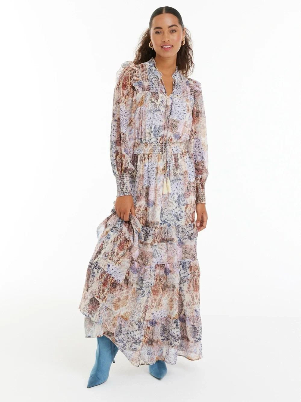Allison Gigi Patchwork Maxi Dress